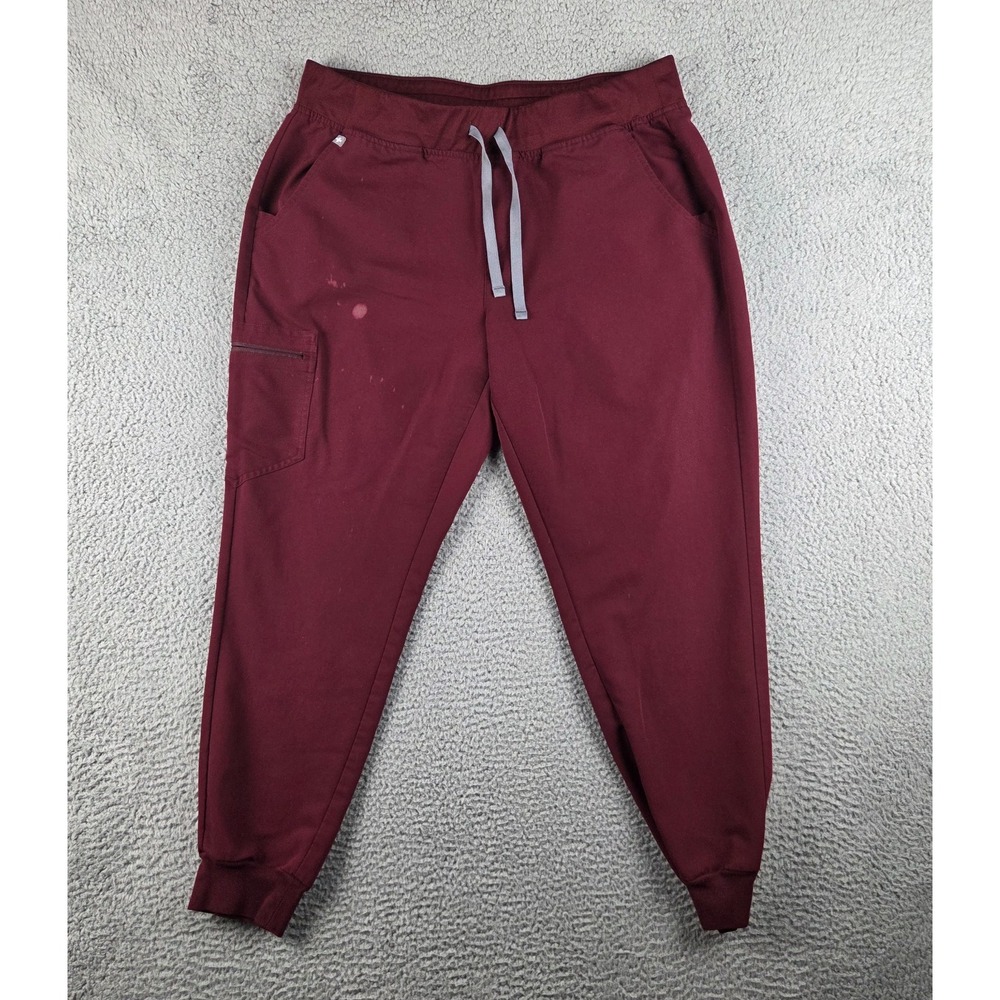 FIGS Zamora Pants Womens XL Burgundy Scrub Jogger Style W18SW2005 Nurse